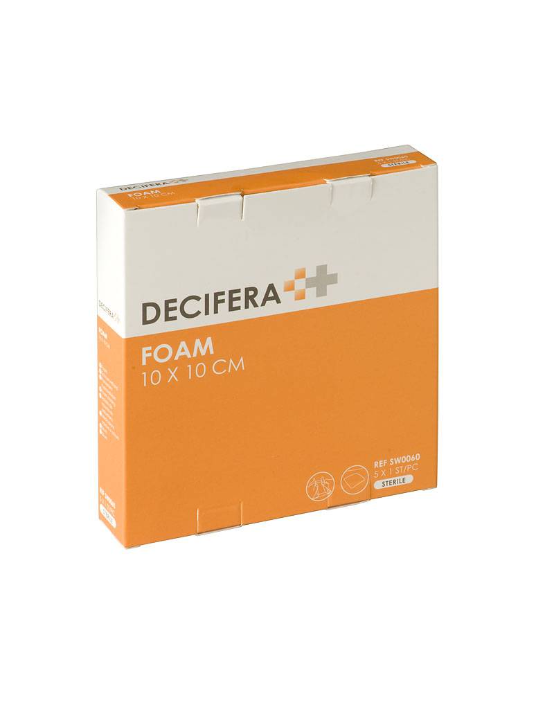 DECIFERA Foam stérile 10x10cm /5 Unités