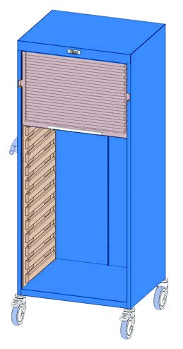 Armoire simple à volet sans verrouillage 17 modules