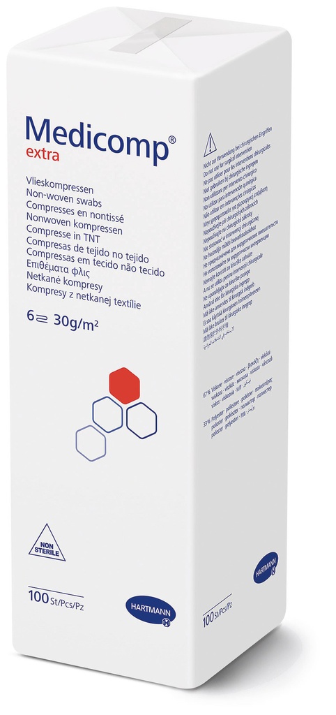 Compresse en non-tissé Medicomp® Extra - Non stérile - 6 plis