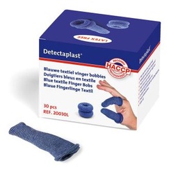[20030L] Detectaplast - Doigtiers bandage en textile bleu /30 Unités